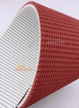 红色橡胶花纹草坪防滑同步皮带X L H AT5 T10 20 3M STD8M 5M定制