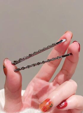 韩版精致黑色一字夹发卡