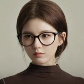 赵露思同款 方圆脸猫眼防蓝光镜女复古超轻素颜神器可配度数眼镜架