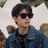 2025新款 男士 墨镜女高级感复古方框大脸显瘦防紫外线开车太阳眼镜