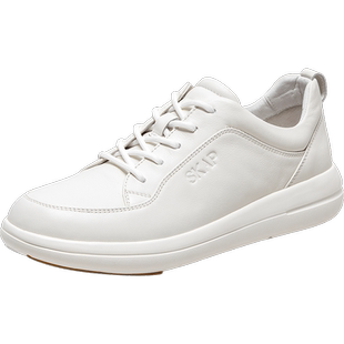 SKAP圣伽步小泡芙小白鞋新款休闲运动鞋秋季百搭女鞋皮面轻便板鞋