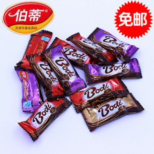 包邮伯蒂6g黑巧克力长条代可可脂结婚庆喜糖零食散称500g约100颗