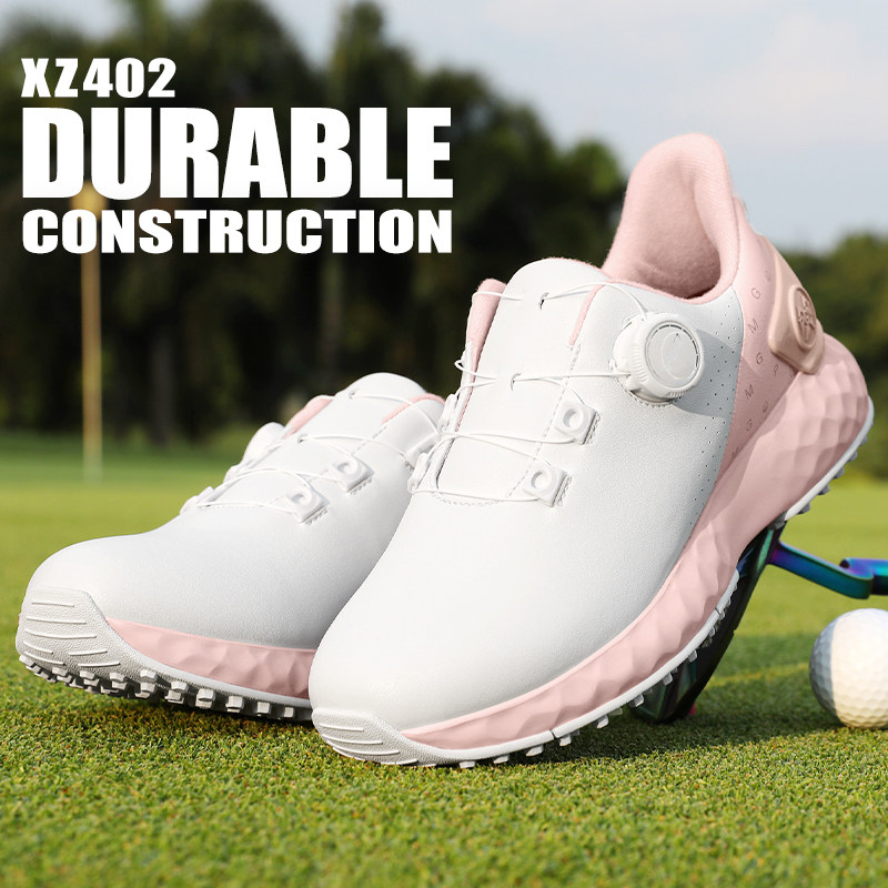 pgm 樱花高尔夫球鞋女鞋防水运动鞋子防滑轻量旋钮舒适缓震无钉鞋