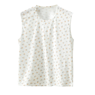 中老人纯棉汗衫背心女夏季薄款宽松老太太无袖坎肩老人妈妈内衣