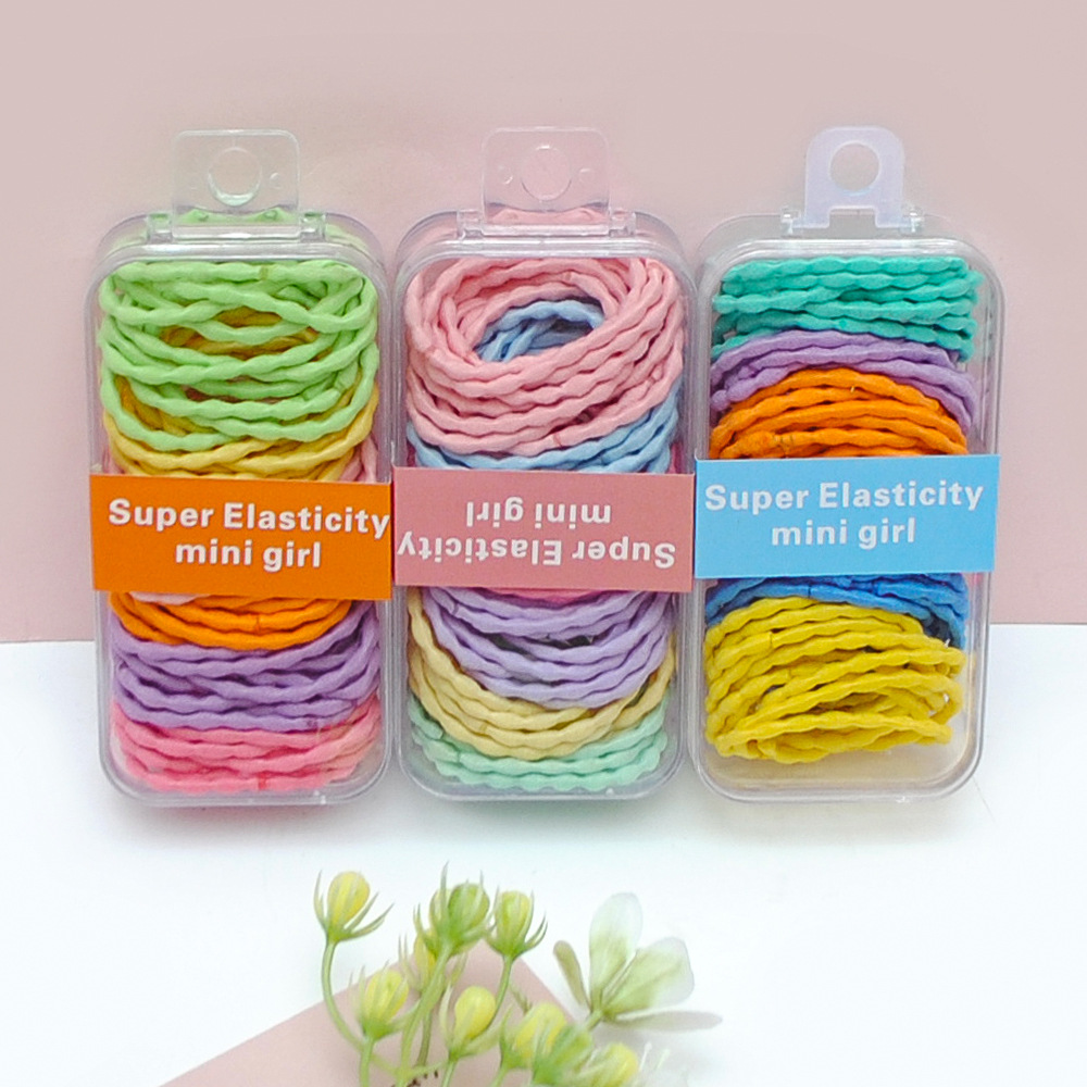 皮筋儿童糖果色盒装发绳橡皮筋小女孩扎辫子宝宝发圈头绳头饰品