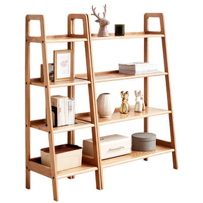 源氏木语百伦沙橡木书架纯实木