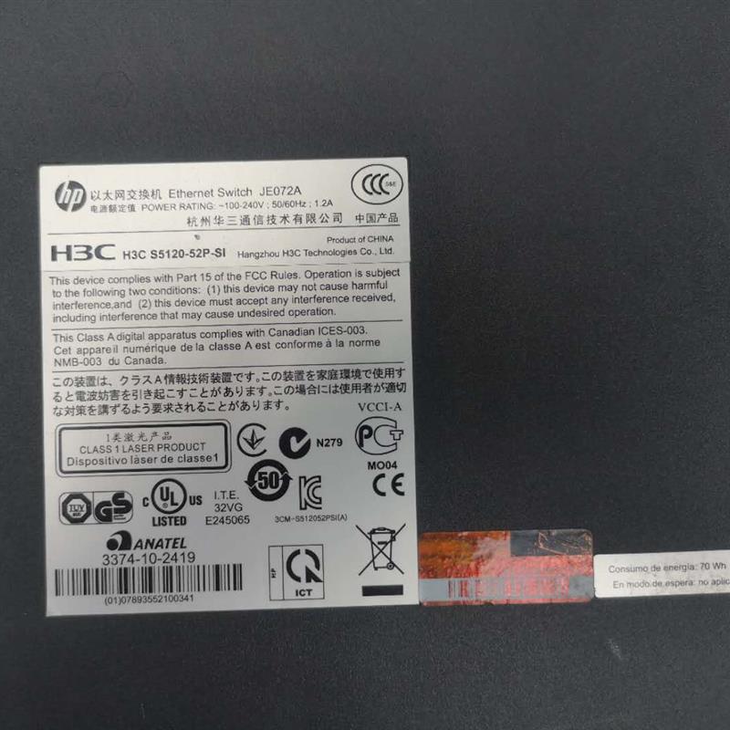 H3C S5120-52P-SI HP JE072A 48千兆电口4口SFP千兆光口 新到现货