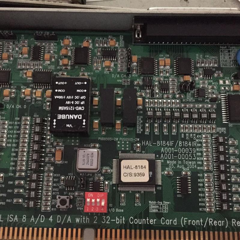 HAL-8184IF/8184IR HAL ISA 8 A/D 4 D/A A001-10039 REV.D1