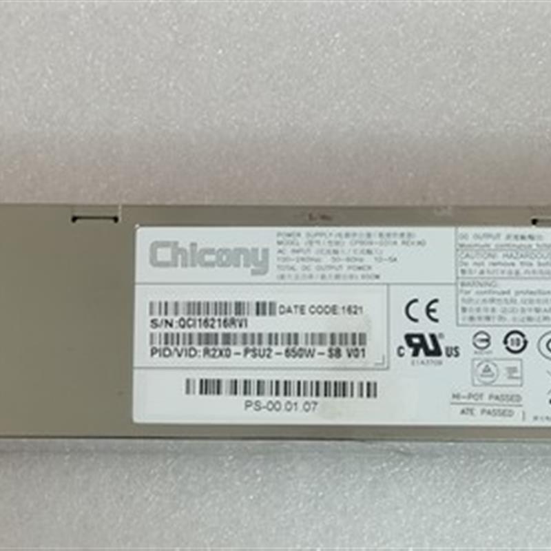 原装CISCO UCS C200 CPB09-031A 服务器 电源 R2X0-PSU2-650W-SB