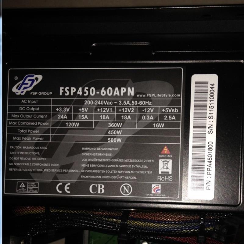 FSP450-60APN 60EPN  台式机电源 额定450W 静音