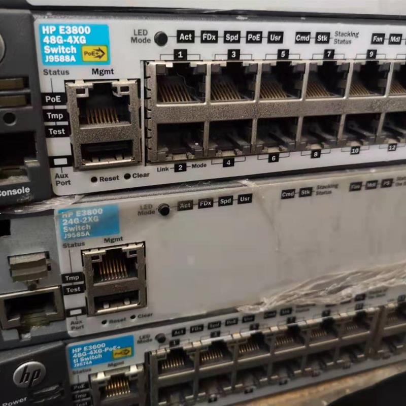 HP/惠普  E3800-48G-4XG J9588A 48口千兆+POE供电交换机 4口万兆