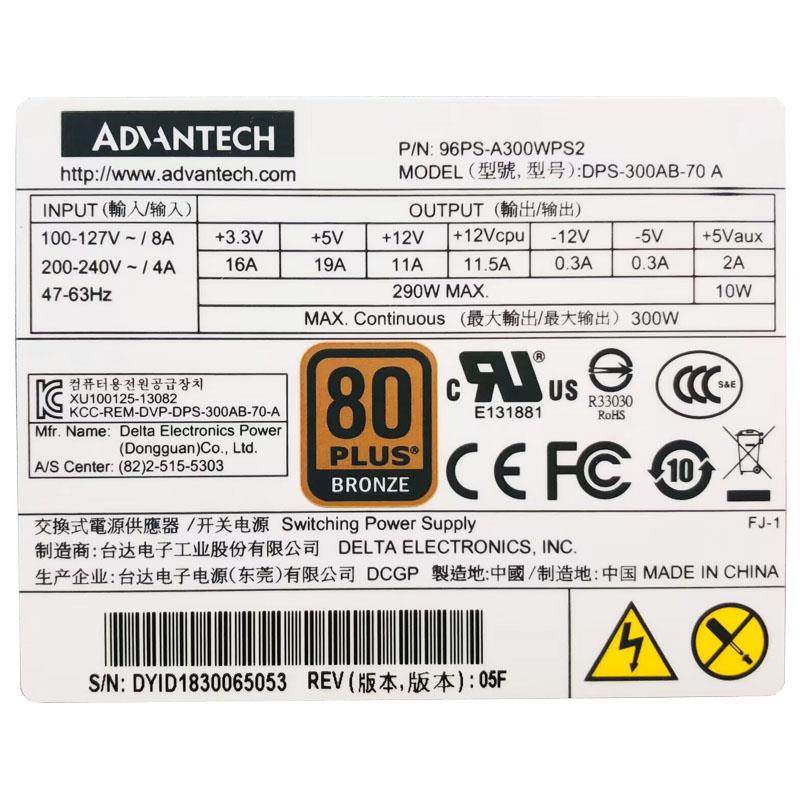 适用研华工控电源FSP300-60PLN DPS-300AB-70A FSP300-60ATV 300W