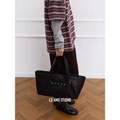 复古软皮机车朋克铆钉大容量通勤托特包 bag AMO｜原创 Lei