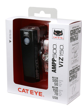 CATEYE猫眼AMPP系列自行车灯山地车前灯骑行配件装备夜骑强光手电