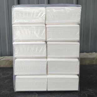 10包抽取式面巾纸白包简装抽纸卫生纸家用实惠加厚餐饮饭店专用