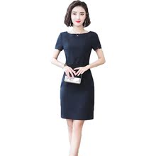 夏季上新短袖ol气质美容院工连衣裙1