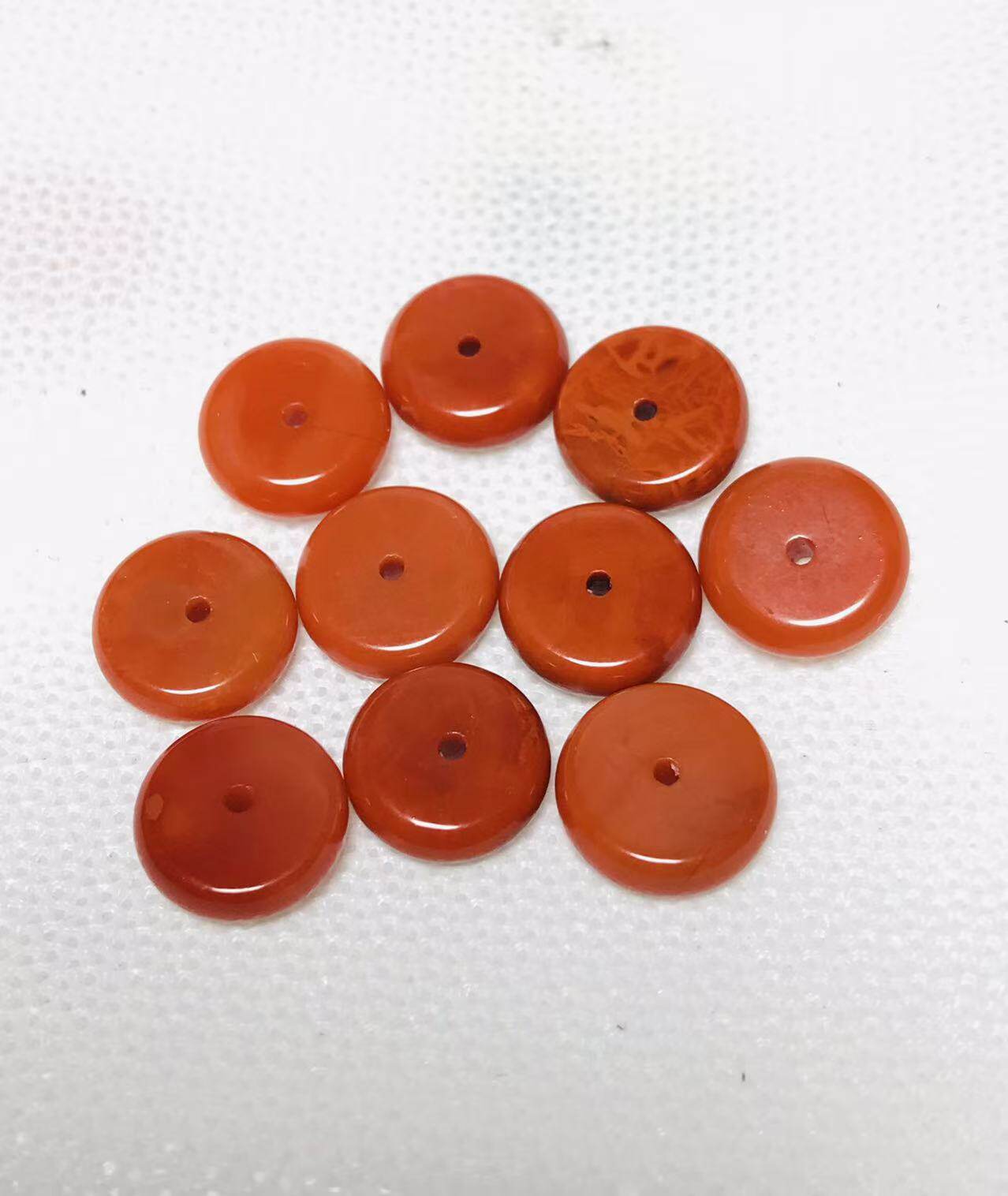 (10颗打包）天然南红玛瑙隔片手链佛珠星月菩提金刚DIY配饰10*3mm