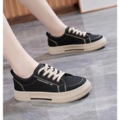 帆布鞋 透气休闲鞋 秋季 2024新款 时尚 爆款 板鞋 学生百搭女鞋 子