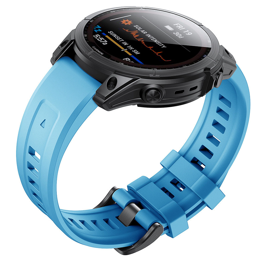 适用Garmin佳明飞耐时Fenix8/7/6/5pro/solar橡胶防滑手表带