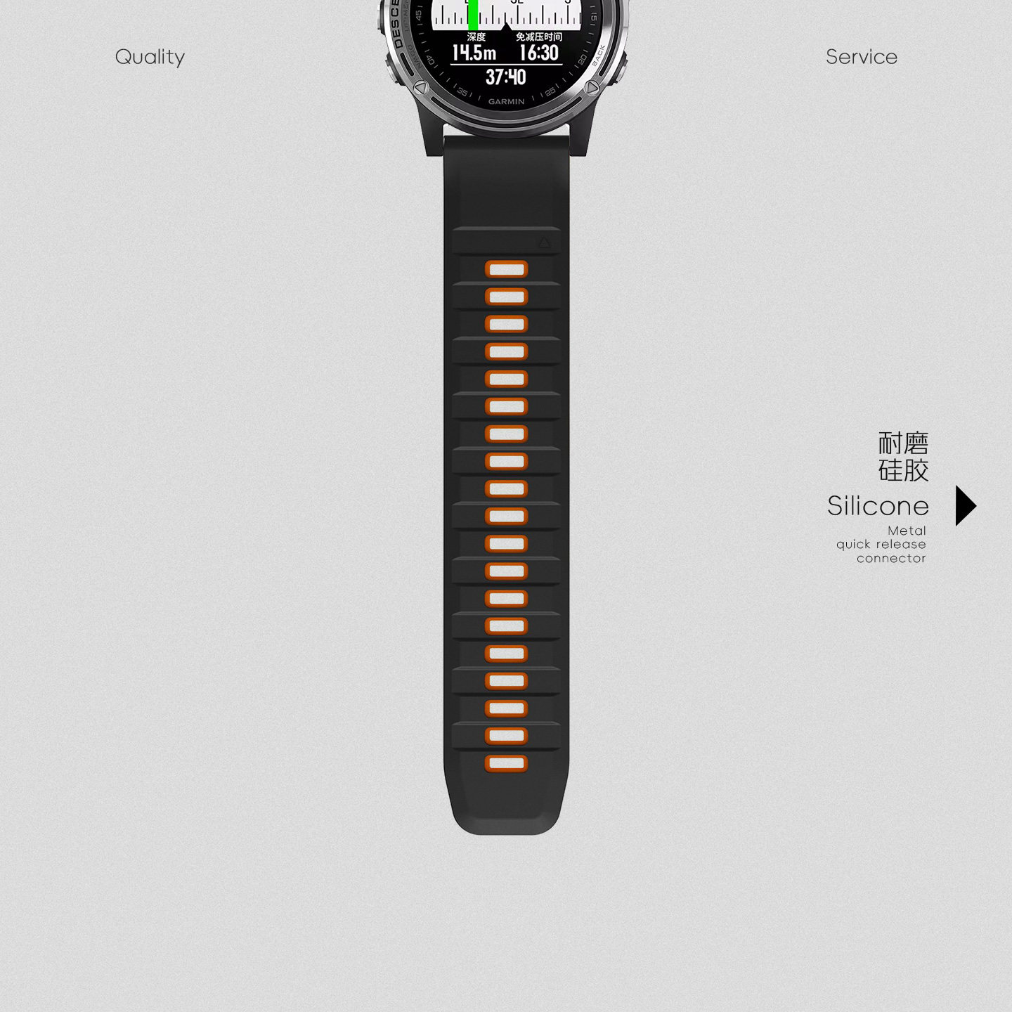 适用Garmin佳明255/265/245/165m/570/965/970编制硅胶复合手表带