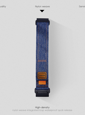 适用Garmin佳明飞耐时Fenix8/7/6/pro/solar手表带牛仔布22-26mm