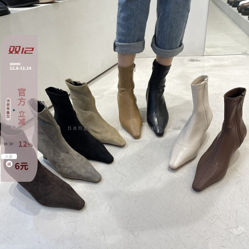 小猫跟瘦瘦弹力短靴子