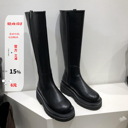 现韩国女鞋琪琪东大门秋新靴瘦腿