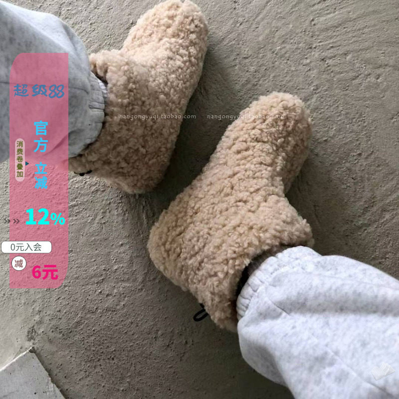 加绒防滑可爱雪地靴毛毛靴