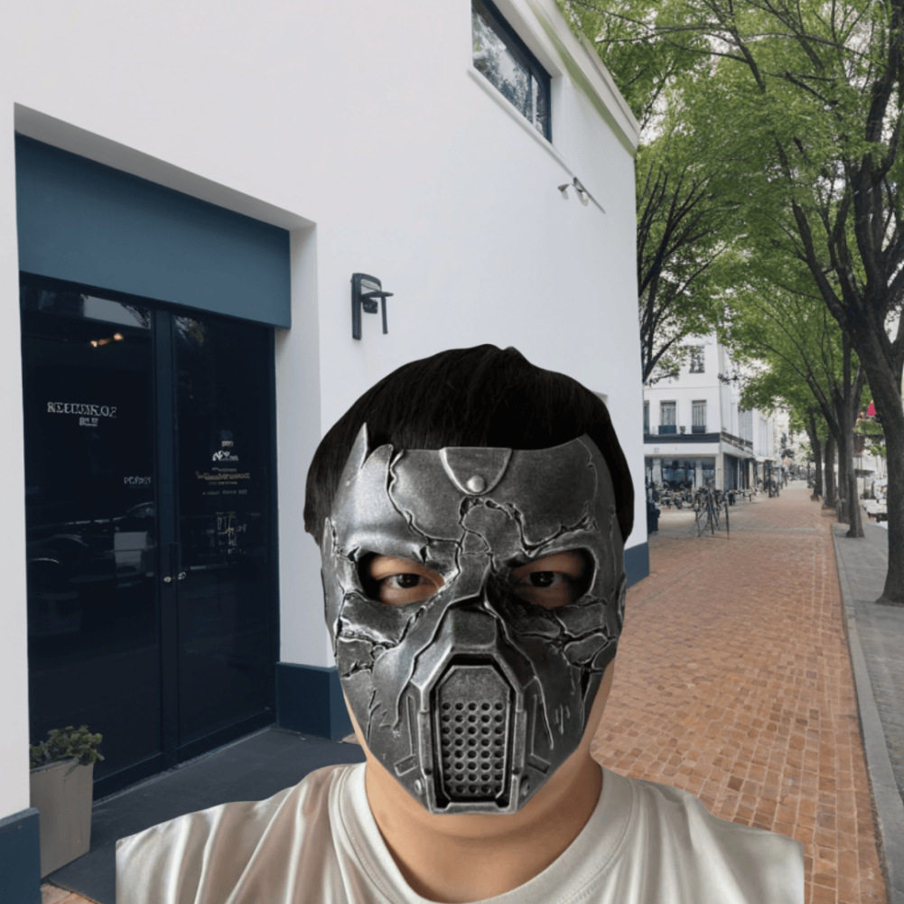 树脂骷髅面具假面化妆舞会恐怖装扮面罩万圣节cos鬼屋密室道具