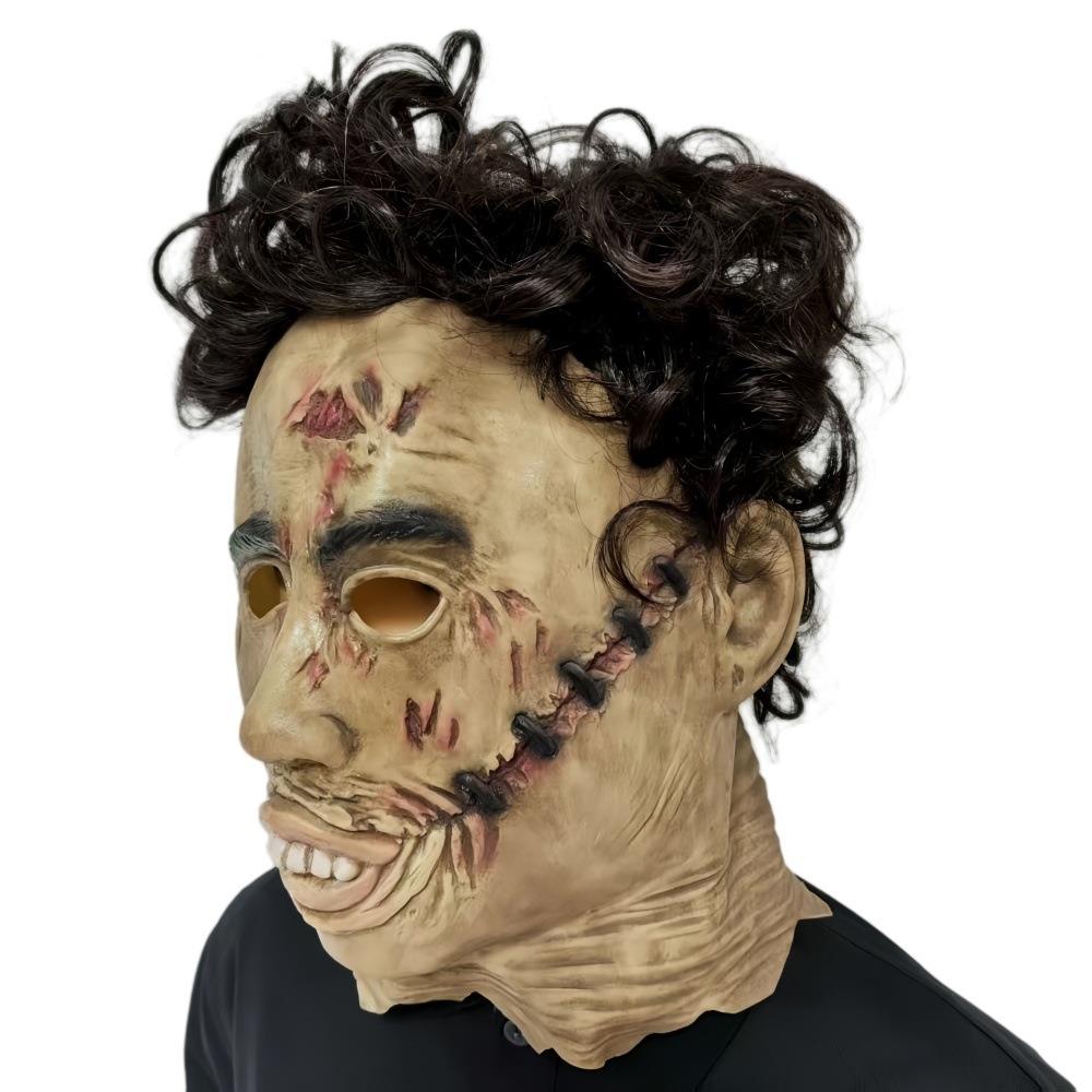 电锯狂人面具链锯人乳胶头套万圣节鬼屋密室脸谱面罩Chainsaw Man