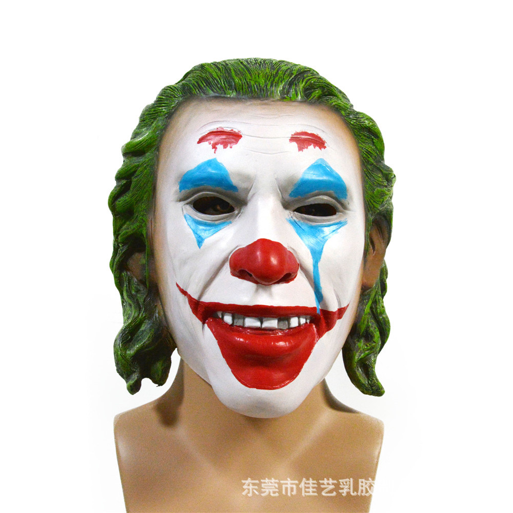 2019新款joker小丑面具恐怖dc小丑乳胶面具头套派对