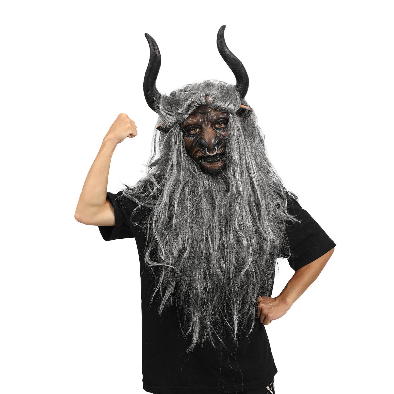 大话西游牛魔王面具万圣节抖音网红搞笑派对周星驰同款牛魔王头套