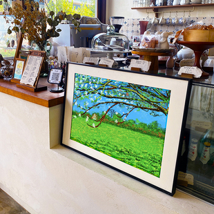 ins风简约轻奢风景大卫霍克尼玄关客厅餐厅沙发墙装饰画组合挂画