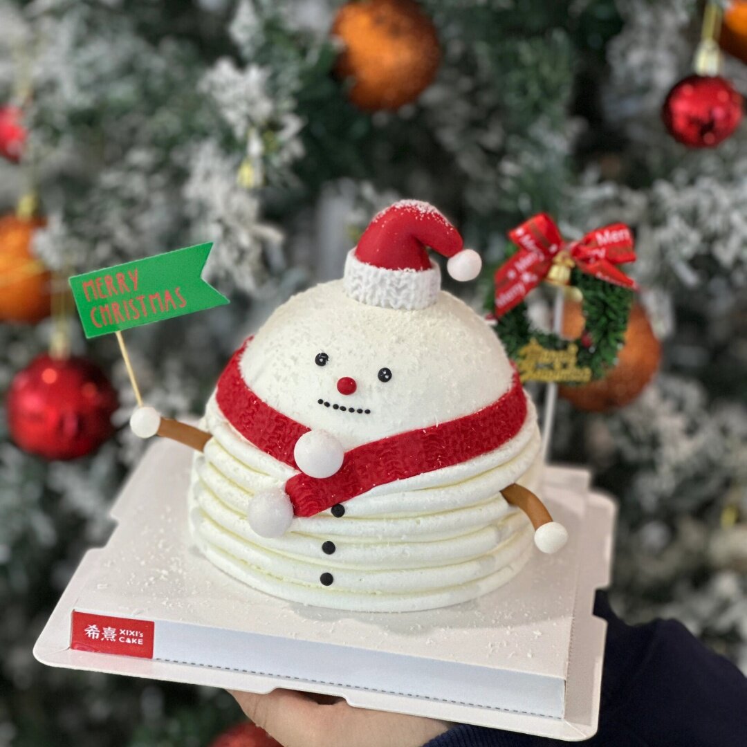 圣诞节雪人造型蛋糕装饰品