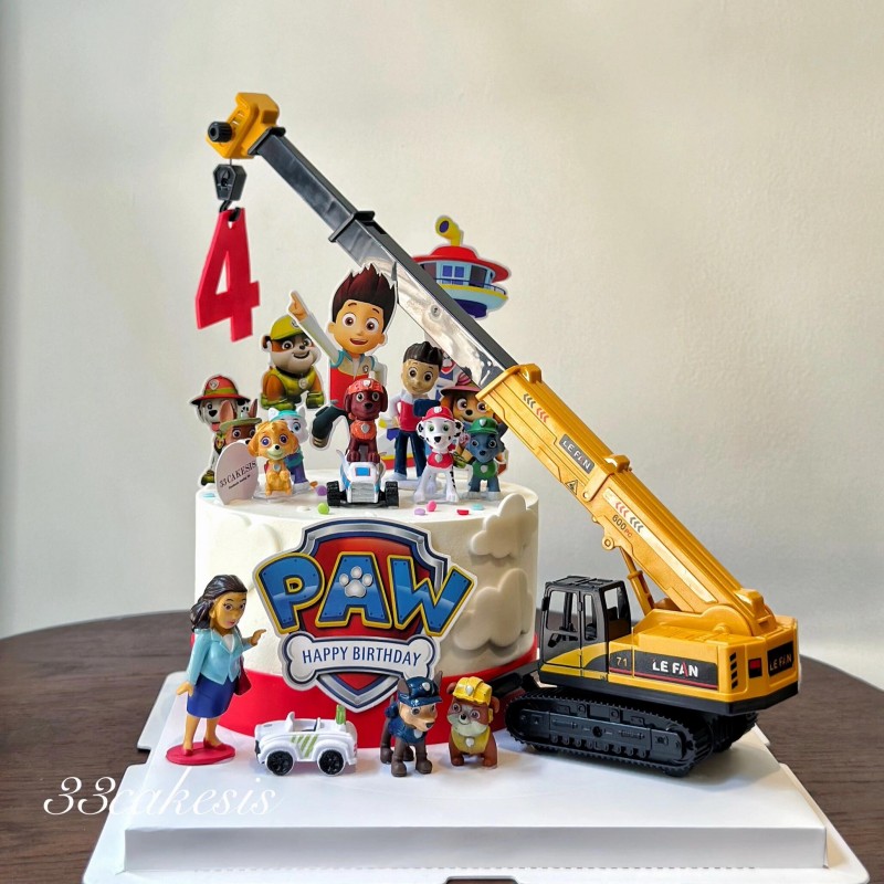 儿童生日卡通狗狗队蛋糕装饰