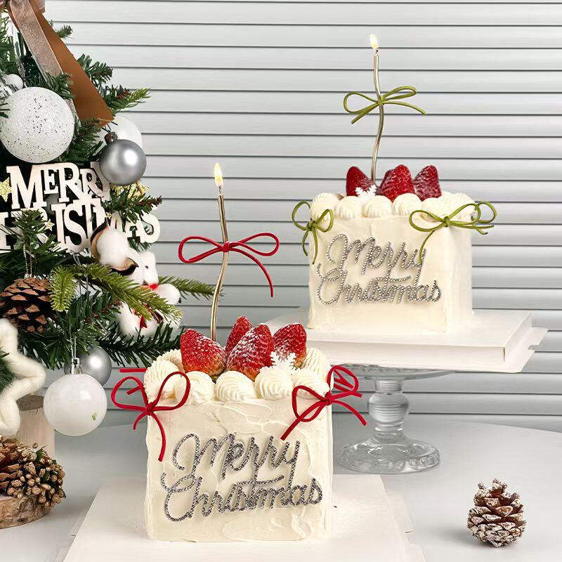 2025圣诞节快乐蛋糕装饰MerryChristmas水钻派对甜品烘焙装扮配件