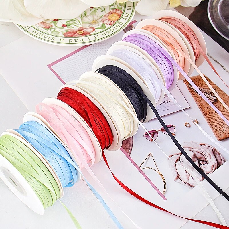 3毫米双面细丝带绑气球彩带蝴蝶结蛋糕装饰红色缎带3mm书签丝带