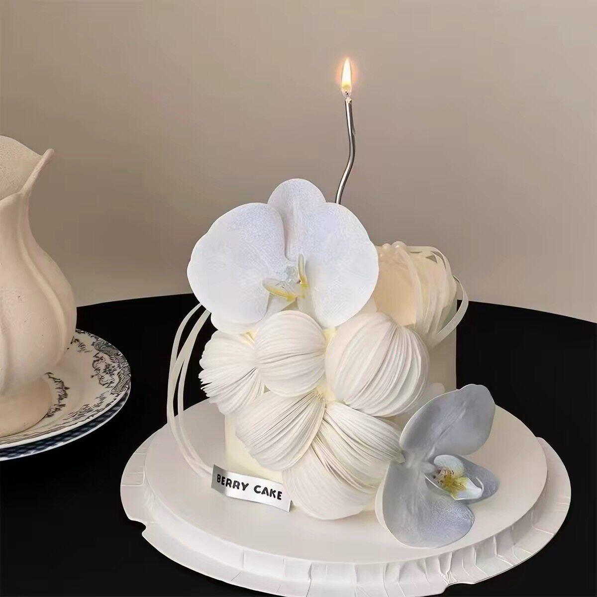 烘焙生日蛋糕装饰糯米纸威化纸立体切圆工具蝴蝶兰仙女生日配件