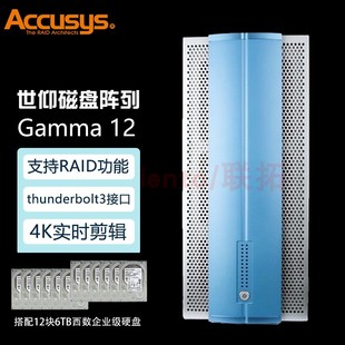 Accusys世仰 Accusys世仰静音雷电磁盘阵列 12盘雷电3磁盘阵列柜 Gamma12 含72TB西数盘五年质保