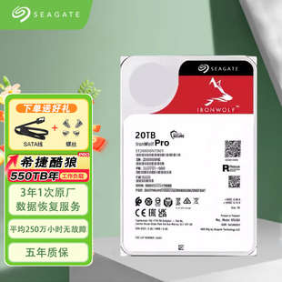 希捷SEAGATE 酷狼Pro ST20000NT001企业级机械硬盘SATA接口 20TB