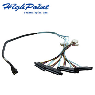 SFF-8643转4xSFF-8482线缆1米长服务器硬盘磁盘阵列数据线