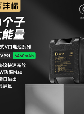 沣标（FB）FB-V99L 相机V口电池 摄影补光灯/监视器/无线图传/摄像机锂电池 相机户外移动电源充电宝