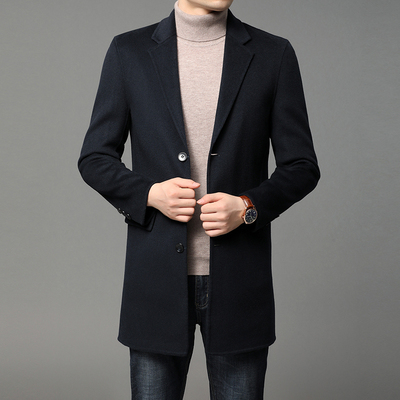 2021冬季新款男士双面尼羊毛大衣中长款外套  QN20A05