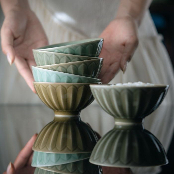 土人斋柴烧小满足莲瓣六碗套组饭碗大茶碗茶杯汤碗龙泉青瓷餐饮具,餐饮具,茶道/零配,淘宝优惠券,粉丝福利购,淘宝优惠卷