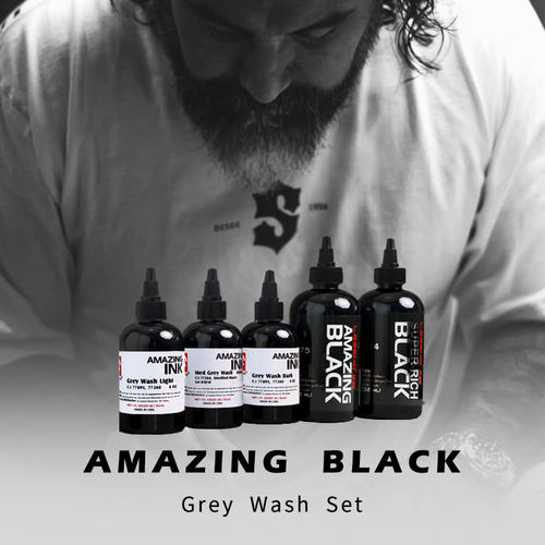 进口AMAZING超级黑黑色纹身色料