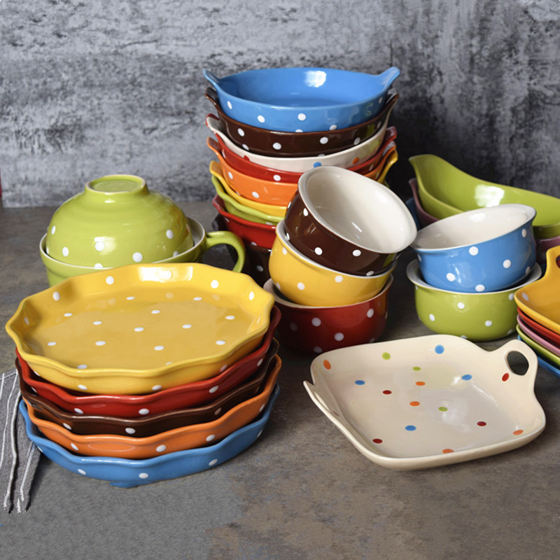 Ou creative home ceramic wave point tray steak plate