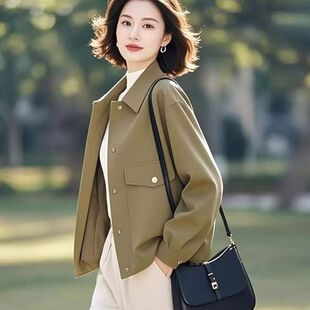 超好看休闲百搭大码薄外套冲锋衣女款2025新款独特漂亮初春高级感