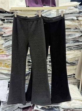 天鹅阔修腿女冬士休闲小OB裤S裤2024秋新款羊绒DOF绒裤身及地裤
