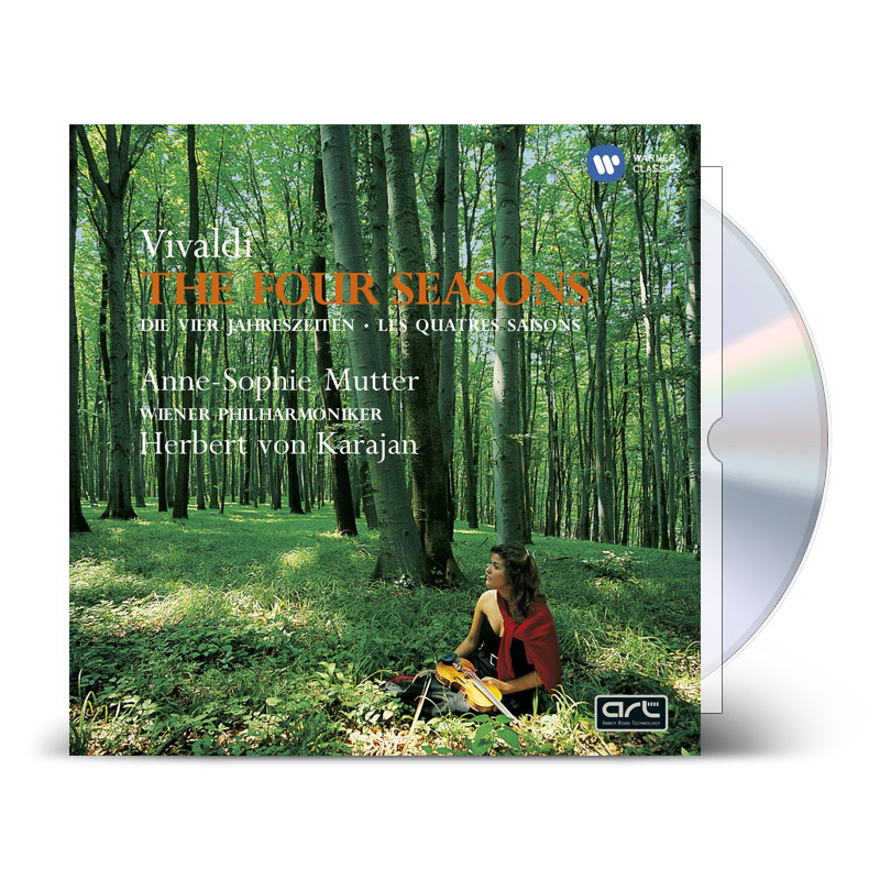 现货正版 维瓦尔第 四季专辑 穆特小提琴卡拉扬指挥 CD+歌词本
