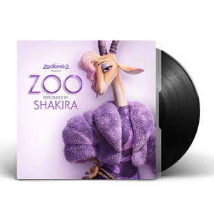 官方正版 Shakira专辑疯狂动物城二ZOO七时紫胶LP黑胶唱片 Disney